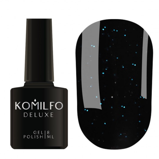 Gel polish Black Blue, 8 ml