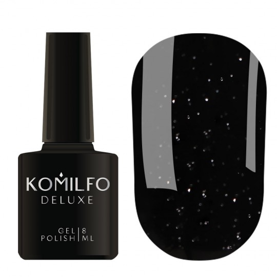 Gel polish Black Silver, 8 ml