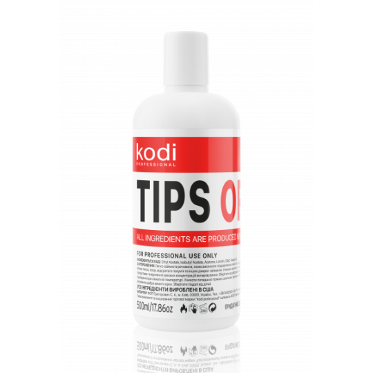 Tips off 500 ml. (gel nail polish/acrylic remover) Kodi Professional
