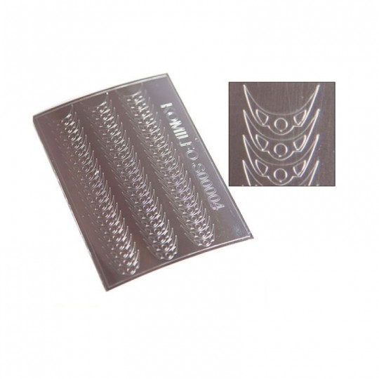 Komilfo Metallized nail stickers Silver #004