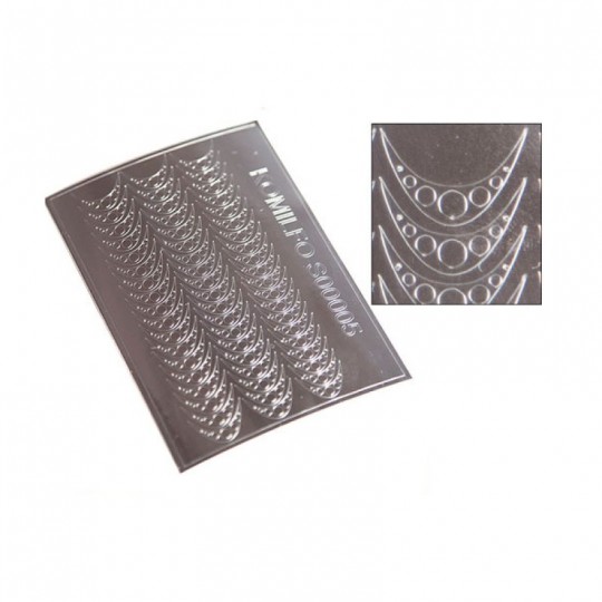 Komilfo Metallized nail stickers Silver #005