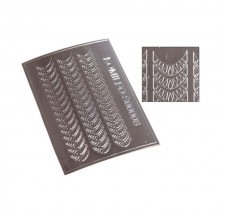 Komilfo Metallized nail stickers Silver #008