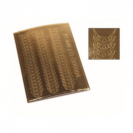 Komilfo Metallized nail stickers Gold #004