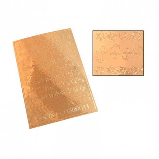 Komilfo Metallized nail stickers Gold #011