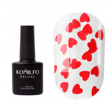 KOMILFO NO WIPE L'AMOUR RED TOP, WITHOUT LS, WITH UV FILTER, 8 ML