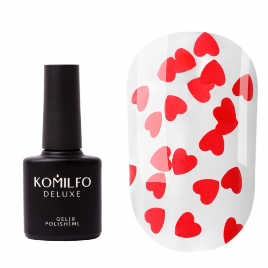 KOMILFO NO WIPE L'AMOUR RED TOP, WITHOUT LS, WITH UV FILTER, 8 ML