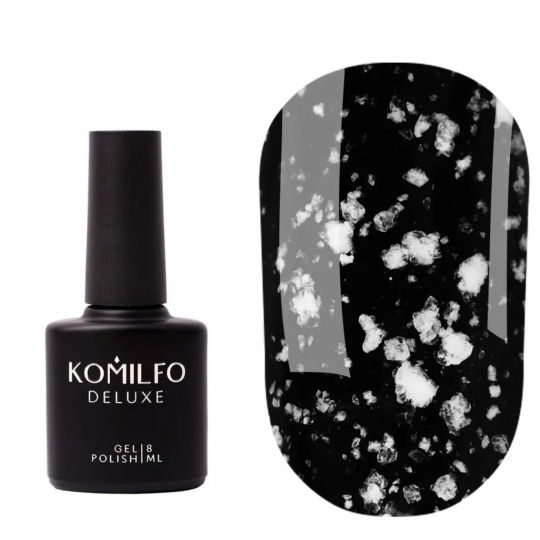 Komilfo No Wipe Snow Top - top without with white particles, 8 ml