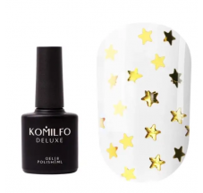 KOMILFO STAR NAILS GOLD TOP, WITHOUT LS, WITH UV FILTER, 8 ML