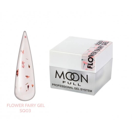 Flower Fairy Gel with dried flowers, 5ml No. SQ03 HEMA/TRO Free, hypoallergenic, Moon Full 