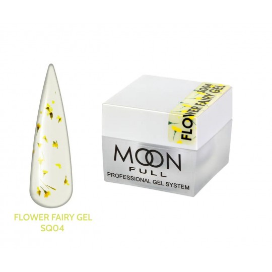 Flower Fairy Gel with dried flowers, 5ml No. SQ04 HEMA/TRO Free, hypoallergenic, Moon Full 