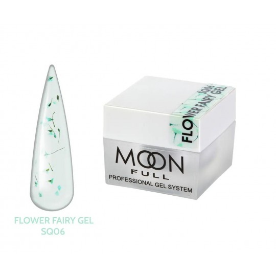 Flower Fairy Gel with dried flowers, 5ml No. SQ06 HEMA/TRO Free, hypoallergenic, Moon Full 