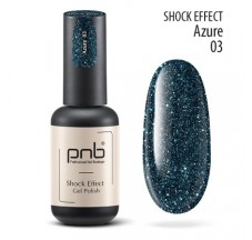 Gel polish PNB Shock Effect, Azure 03