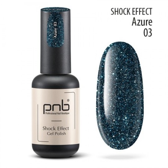Gel polish PNB Shock Effect, Azure 03