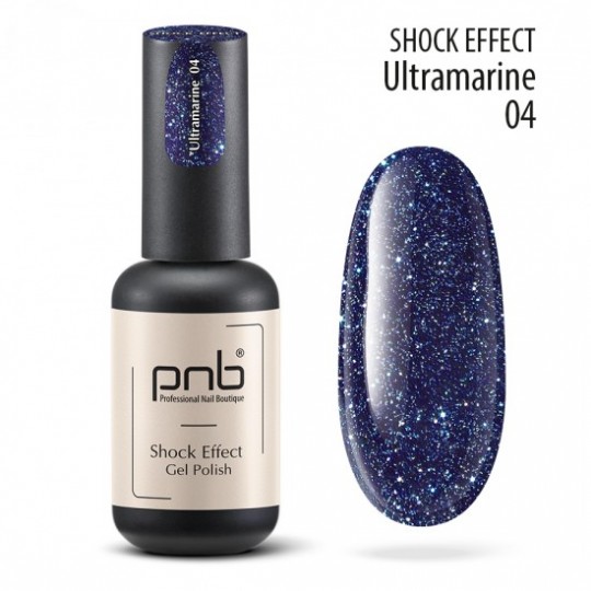 Gel polish PNB Shock Effect, Ultramarine 04