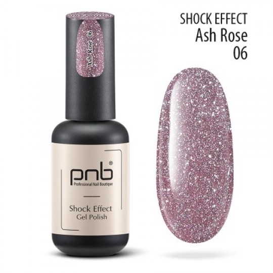 Gel polish PNB Shock Effect, Ash rose 06