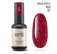 Gel polish PNB Shock Effect, Red 07