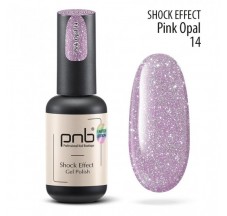 לק ג'ל רפלקטיבי SHOCK EFFECT PNB 14 Pink Opal 8 ml UV/LED