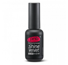 Top for gel polish without a sticky layer matte with shimmer PNB Top Shine Velvet No wipe, 8 ml