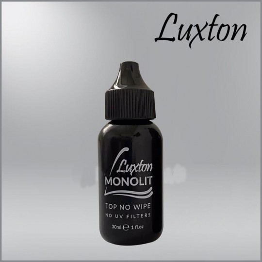 Luxton Monolit non-sticky gel polish top with UV filter, 30 ml.