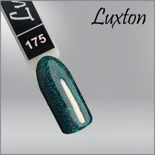 Гель-лак Luxton 175 зеленый с цветным шиммером, 10мл