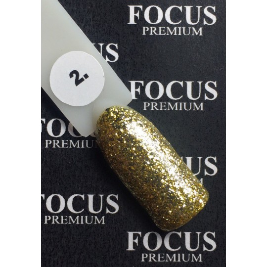 Luxton Titan 002 Gold Glitter Gel Lacquer with Mica, 10 ml.