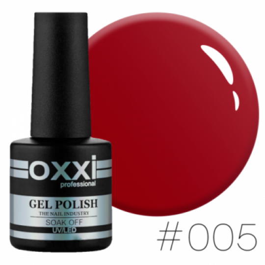 Oxxi gel polish #005 (very dark red)