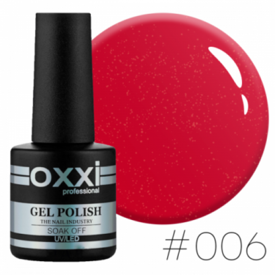 Oxxi gel polish #006 (dark red with micro-shine)