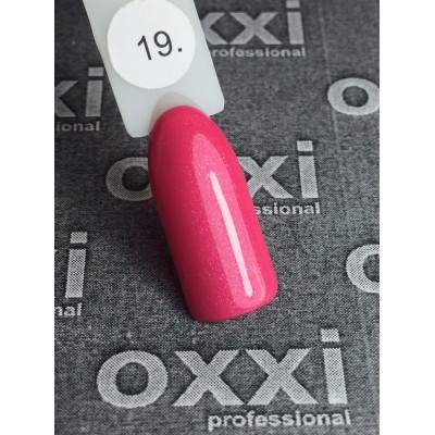 Oxxi gel polish #019 (light crimson with micro-sparkle)