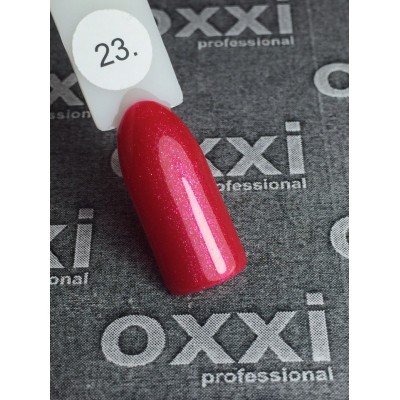 Гель лак Oxxi №023 (светлый красный с микроблеском)