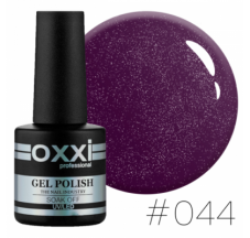 Гель лак Oxxi №044 (темный фиолетовый, микроблеск)