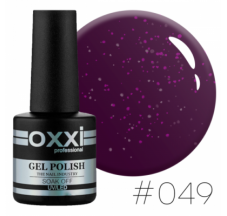 Oxxi gel polish #049 (purple with pink sparkles)
