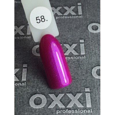 Гель лак Oxxi №058 (фуксия, микроблеск)