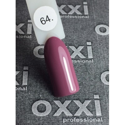 Oxxi gel polish #064  (dark gray-pink)