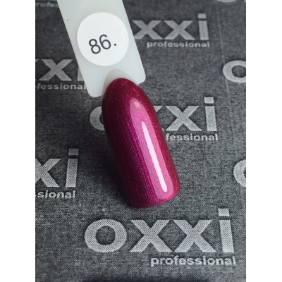 Oxxi gel polish #086 (pink fuchsia with micro-shine)
