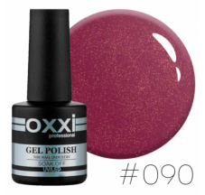 Гель лак Oxxi №090 (темный розовый с очень мелкими блестками)