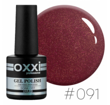 Oxxi gel polish #091 (berry with micro-shine)