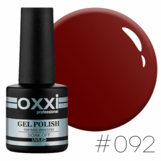 לק ג'ל #092 (אדום-חום כהה) Oxxi