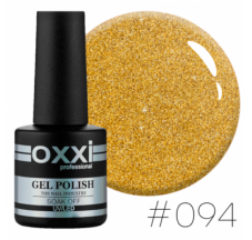 Oxxi gel polish #094 (golden with holographic sparkles)