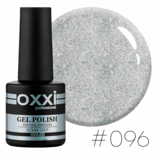 Oxxi gel polish #096 (light beige with small sparkles)