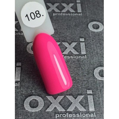 Oxxi gel polish #108 (very bright pink, neon)