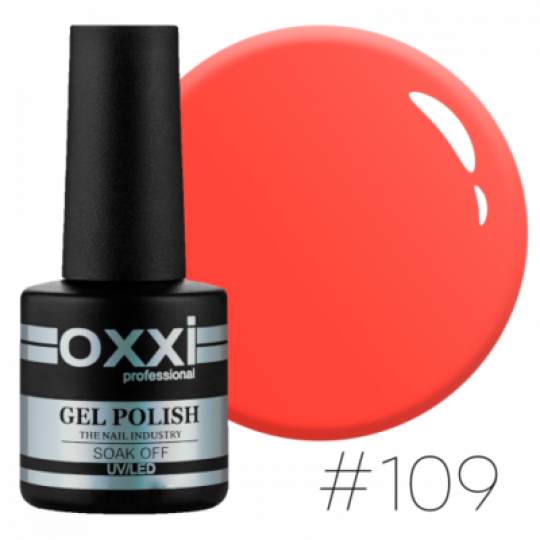 Oxxi gel polish #109 (pale coral red)