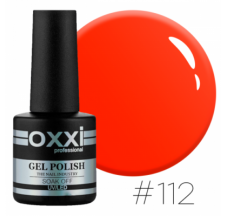 Oxxi gel polish #112 (bright red-orange, neon)