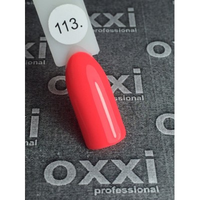 طلاء جل Oxxi # 113 (أحمر وردي فاتح ، نيون)