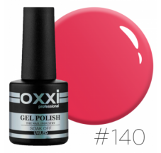 Oxxi gel polish #140 (dark pink with barely noticeable micro-shine)