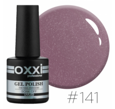 Oxxi gel polish #141 (gray-lilac with micro-shine)