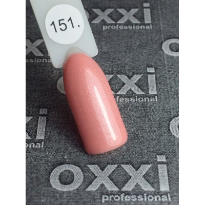 Гель лак Oxxi №151 (нежный розово-персиковый с микроблеском)