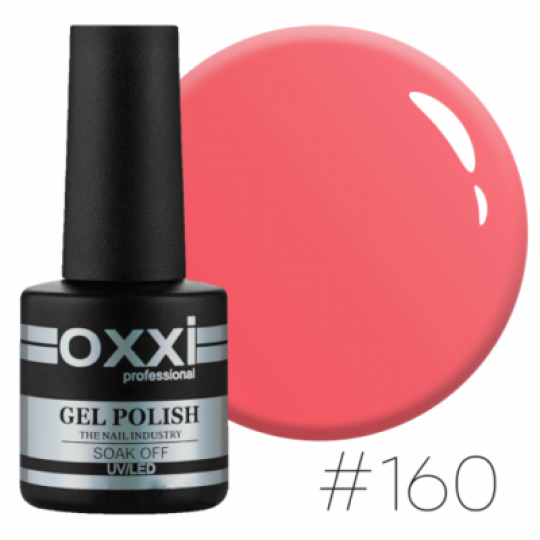 Oxxi gel polish #160 (bright light coral, neon)
