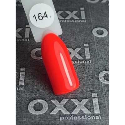 Oxxi gel polish #164 (bright red-orange, neon)