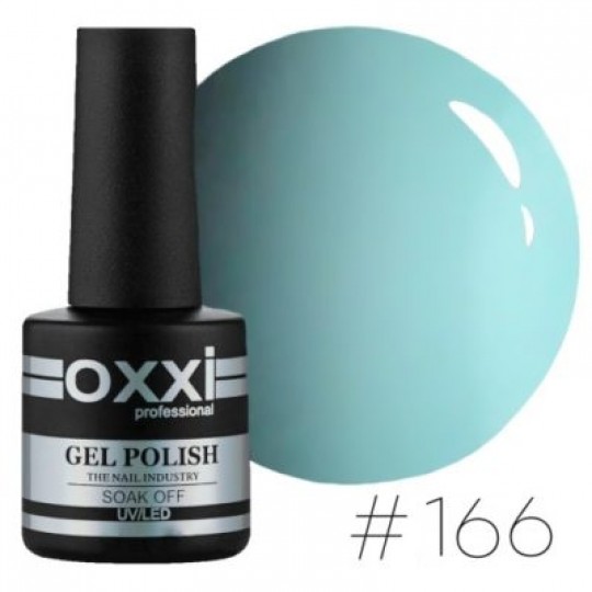 Oxxi gel polish #166 (light turquoise)