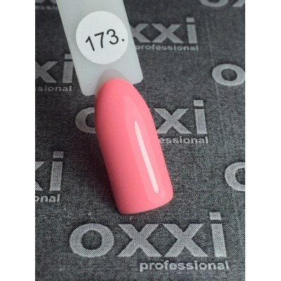Oxxi gel polish #173 (bright coral-pink, neon)